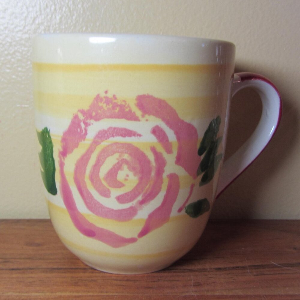16 oz mulberry home rose mug 2004 genmer (H212)